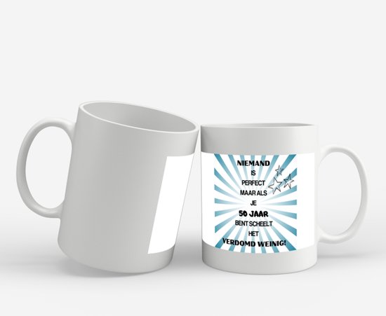 Akyol - Cadeau 50 ans Sarah et Abraham - tasse à café - tasse à thé - Hourra 50 ans - anniversaire homme et femme - avec impression - texte drôle - anniversaire - anniversaire - texte drôle - contenu 350 ML