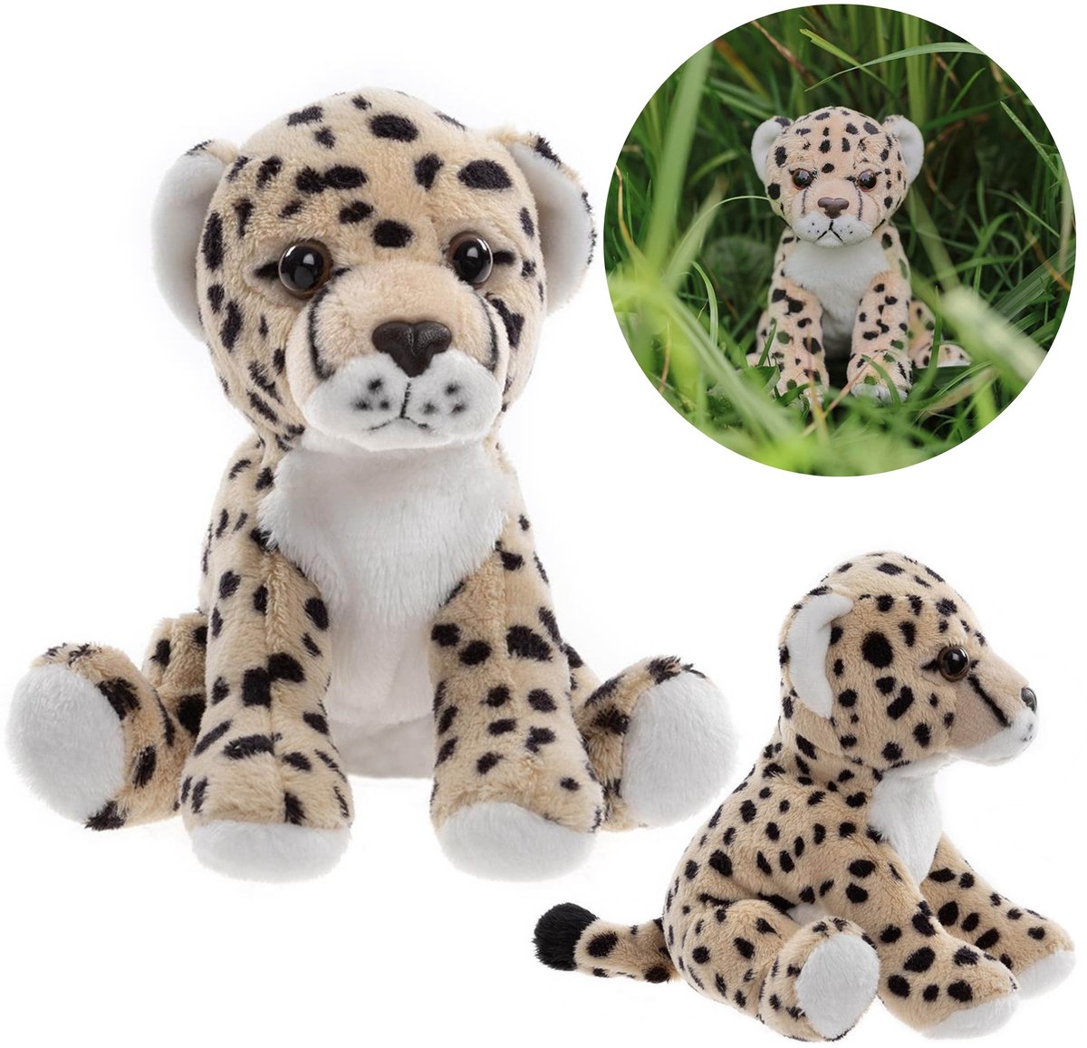 Charlie Bears mascotte luipaard, uit de Cuddle Cubs serie, klein pluche ideaal voor baby's, 13cm