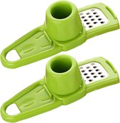 Knoflook Rasp Tool - Knoflook Pers - Knoflook Gehakt Crusher Raspen voor Keuken (Groen)