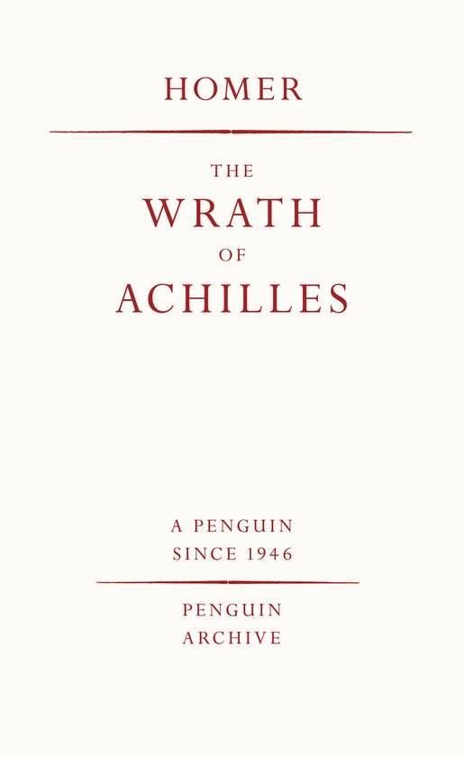 Penguin Archive-The Wrath of Achilles - cover