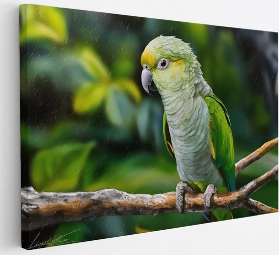Tableau sur toile Saammp - Perroquet - Nature - Animaux - 120x80 - Photo sur toile - Décoration murale - Décoration murale murale Salon - Décoration chambre - Impression sur toile