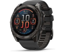 Garmin Fenix 8 Sapphire AMOLED 51mm - Carbon Gray DLC Titanium - Multisport GPS Smartwatch - Zwart/Grijs