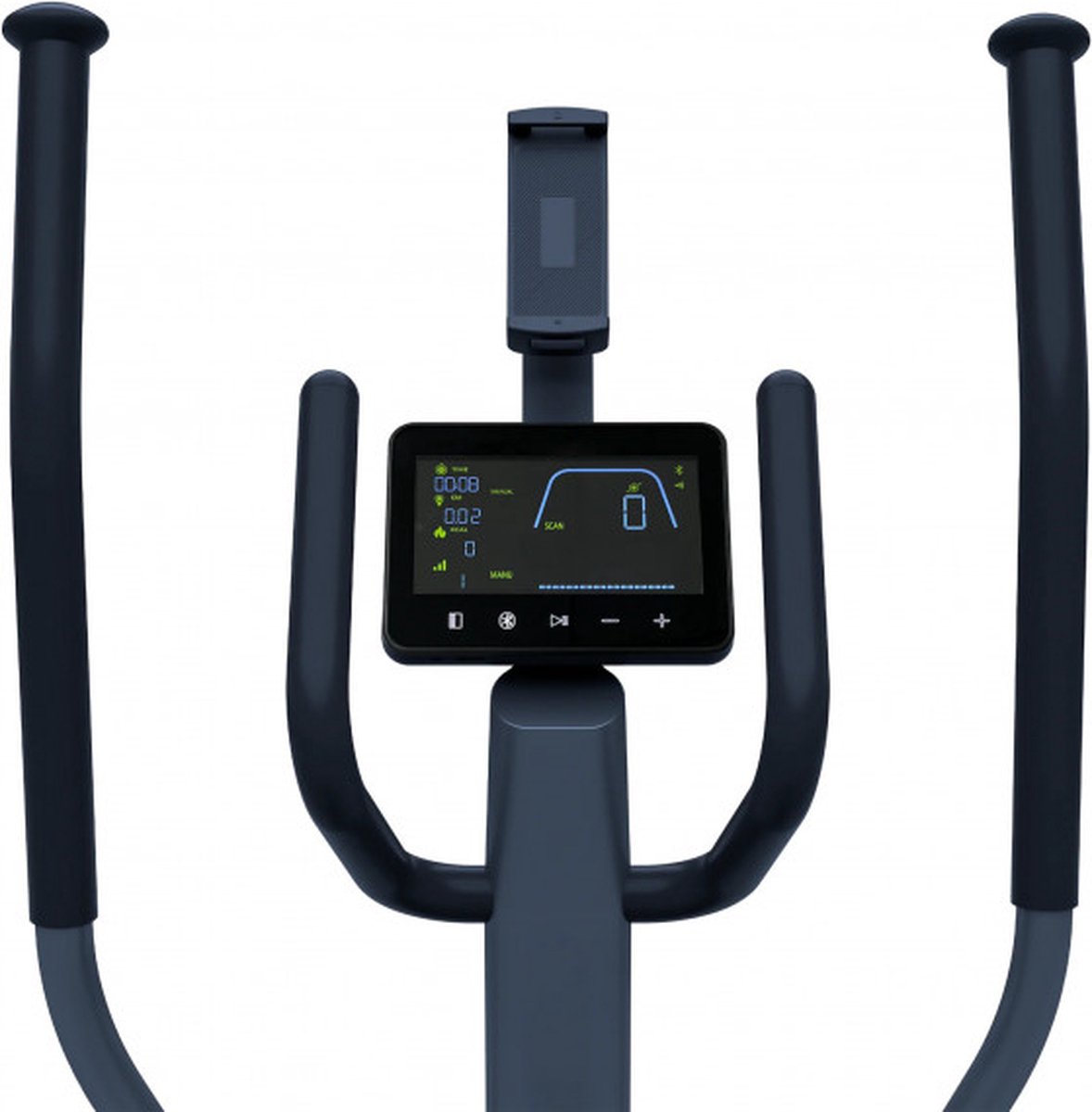 Afbeelding 3 van Kettler HOI CROSS+ BLUEBERRY GREEN – Elektromagnetisch Remsysteem, 20 Weerstandsniveaus, 10 Trainingsprogramma's, LCD Kleurenscherm, ANT+ Connectiviteit