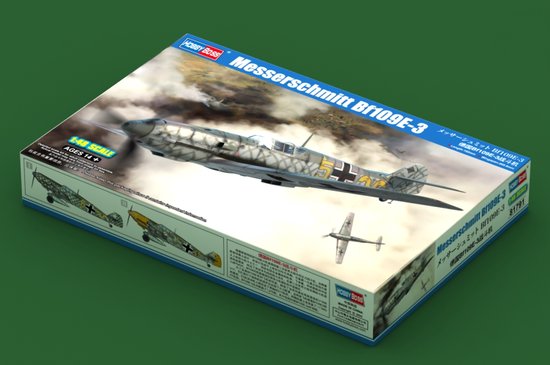 1:48 HobbyBoss 81791 Messerschmitt Bf109E-3 - Kit de construction de modèle d'avion à hélice en plastique
