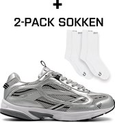 Dutch'D - Sneaker + 2 paires de chaussettes offertes - Argent - Arena - Taille 45