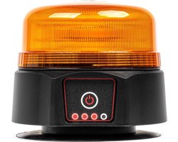 AMiO Oranje LED Batterij Zwaailicht Noodverlichting met Magneet 36LED 12/24V Oplaadbaar