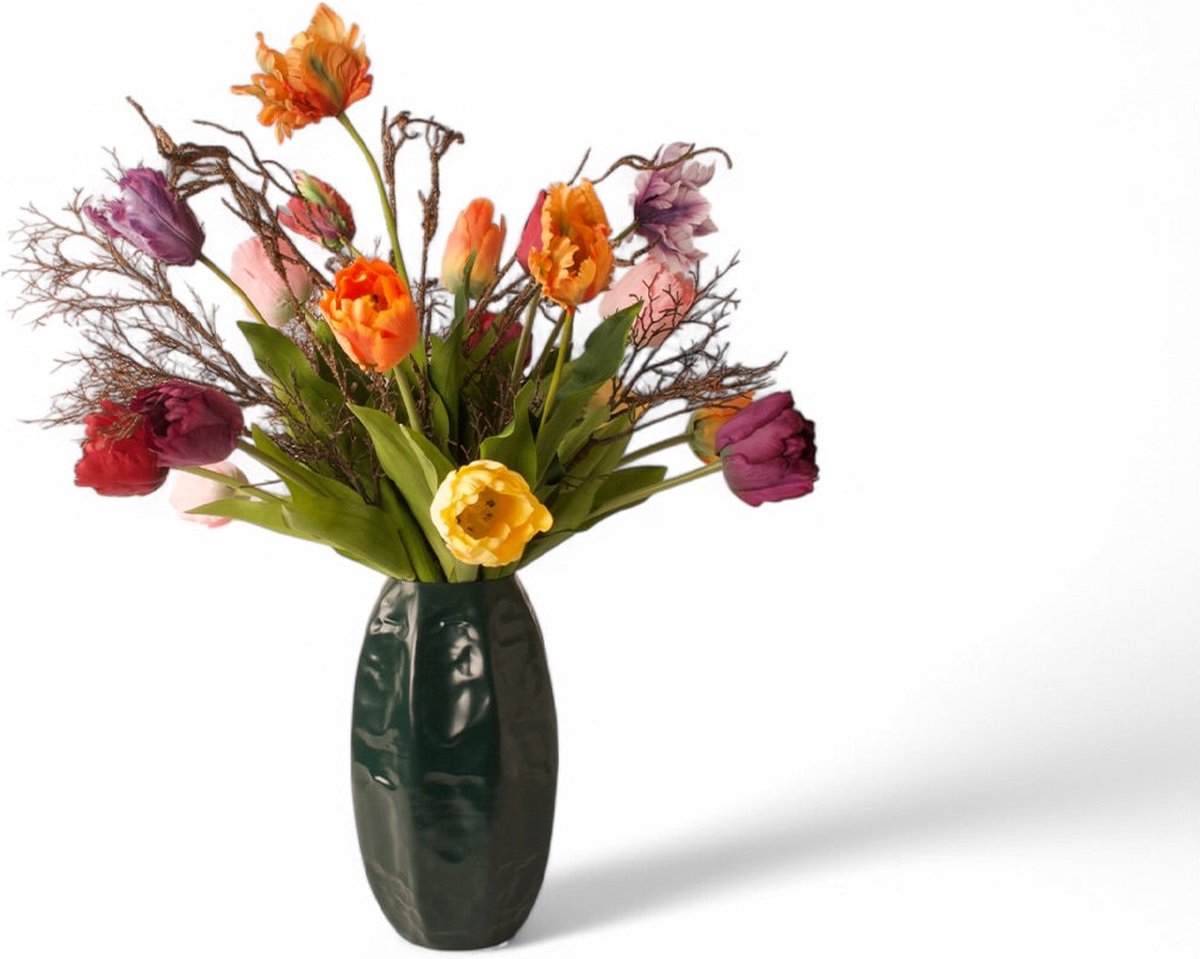 Winq Boeket Kunsttulpen in Multicolor- diverse kleuren rood