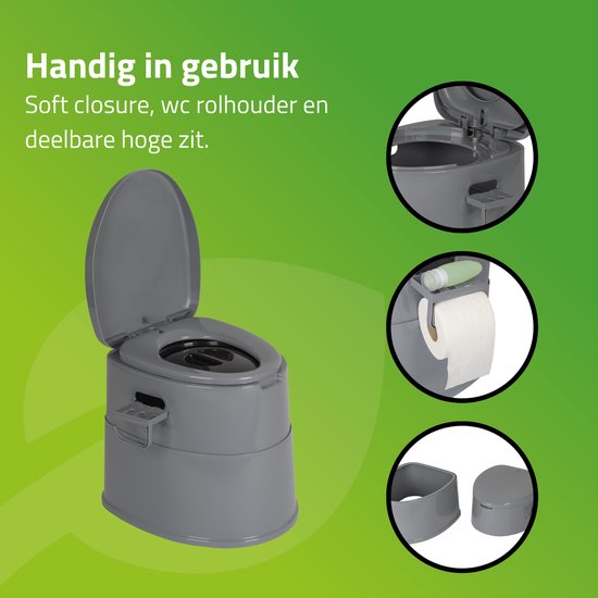 Bo-Camp - Draagbaar toilet deelbaar - 7 Liter - Compact van Bo-Camp — afbeelding 3