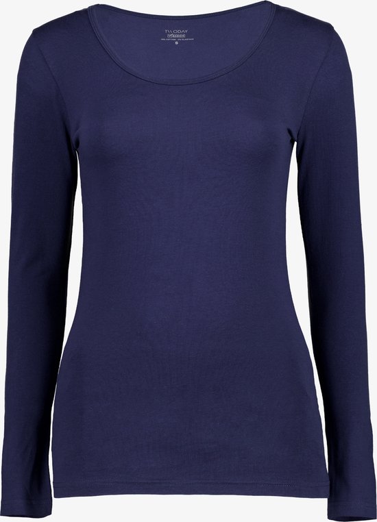 TwoDay dames GOTS shirt katoen blauw - Maat L