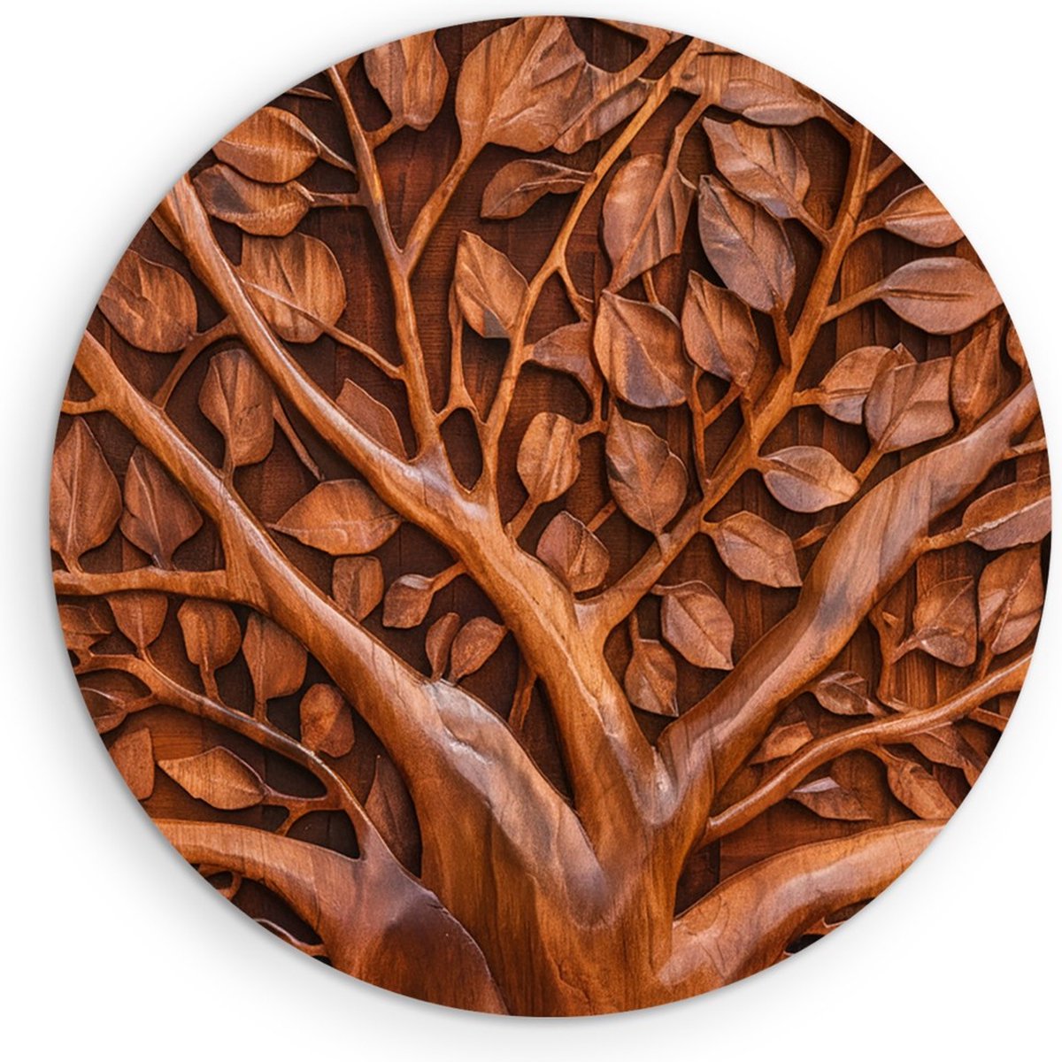 Saammp Forex Muurcirkel - Gedroogde Boom - Landschap - Natuur - Ø 40 - Wandcirkel - Wanddecoratie Cirkel - Muurdecoratie Woonkamer - Slaapkamer decoratie - Rond Schilderij