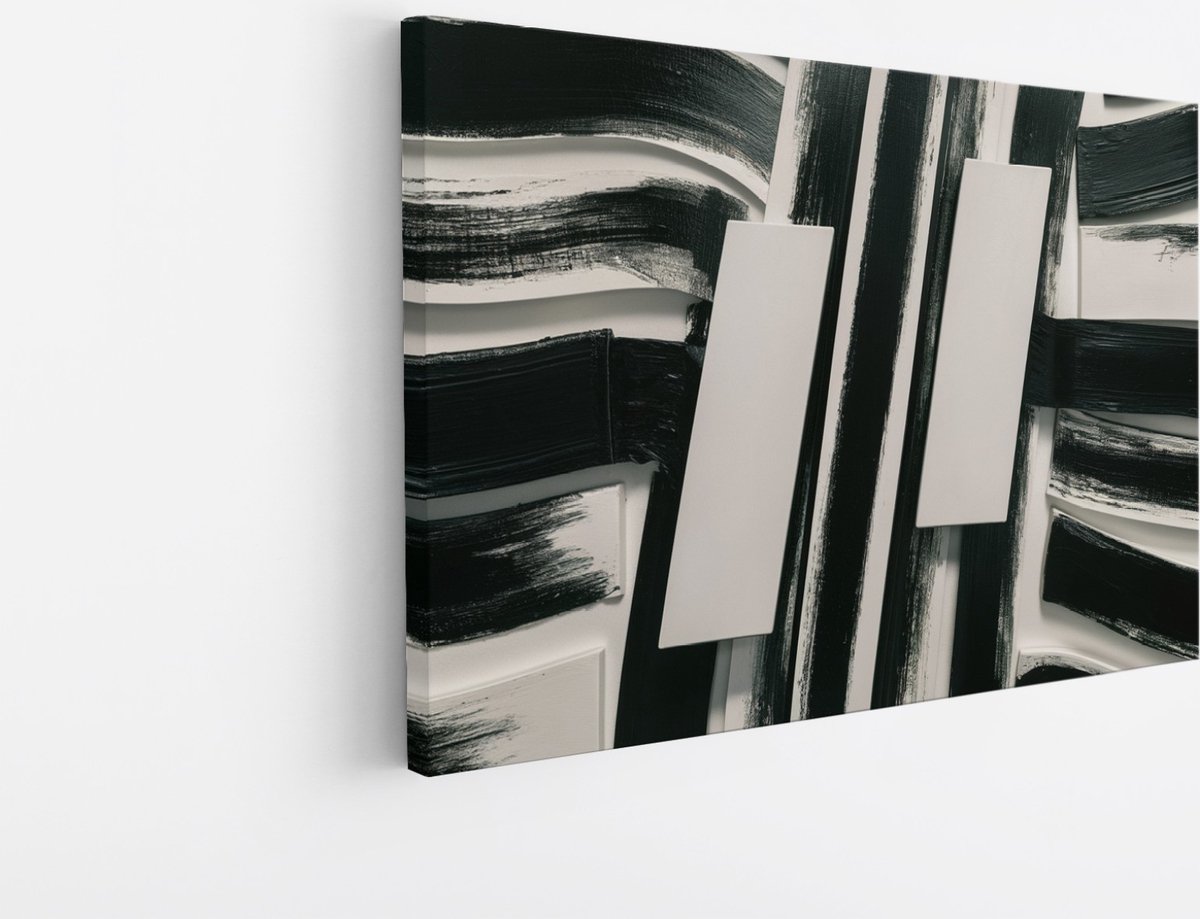 Saammp Canvas Schilderij - Abstract - Geometrische Kunst - 70x50 - Foto op canvas - Wanddecoratie - muurdecoratie Woonkamer - Slaapkamer decoratie - Canvas Print Multicolor