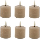 Mansion atmosphere led mini kaarsjes sand- 6 stuks
