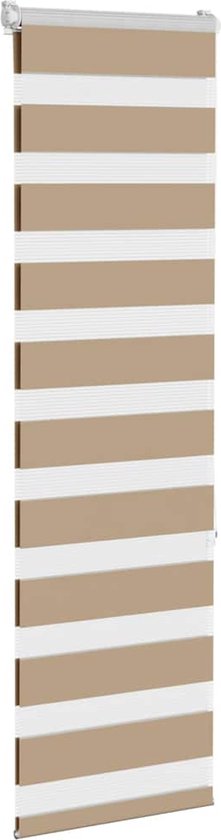 vidaXL - Zebra - Store - 40x150 - cm - largeur du tissu - 35,9 - cm - polyester - marron sable