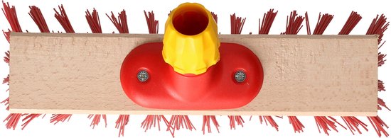 Buemag Bezemkop - Elaston - rood - hout - hard - 30 cm - 24mm - straatbezem/buitenbezem - universele steelhouder van Buemag — afbeelding 5