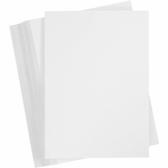 Wit Karton 250 Gram – A5 Hobbykarton – 100 Vellen |Incl. crea gift