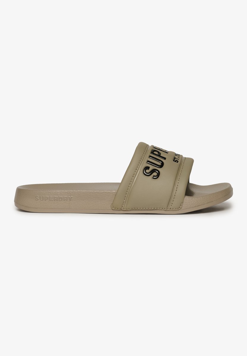 Superdry City Luxe badslippers Dames Slippers Beige