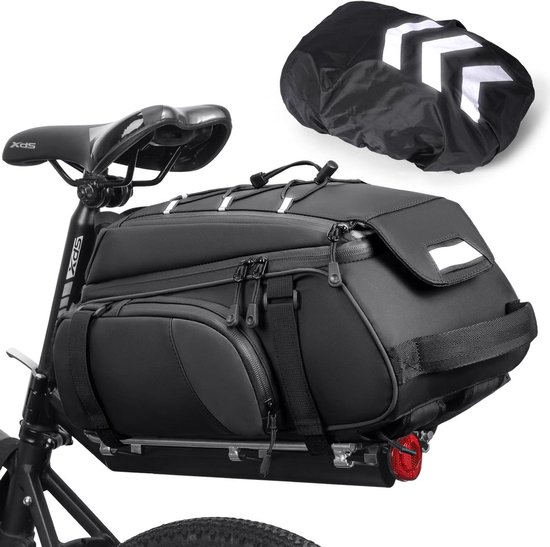 Fietstas, fietstas op de achterbank, zittas, trunk bag, rugzak, Mountain Road Mountain Bike Ride Back Seat, Back Seat Bag fiets, waterdichte fietstas met regenbestendige hoes