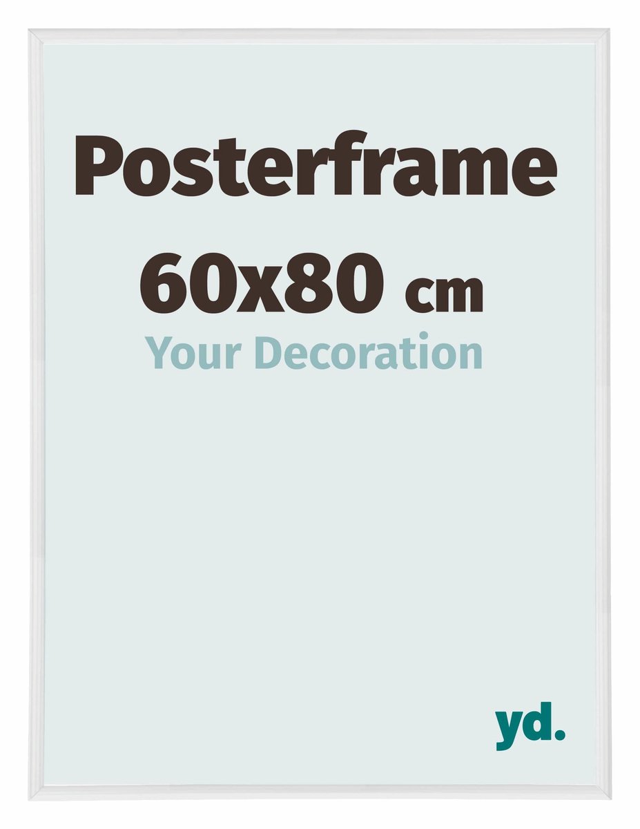 yd. Your Decoration - Posterlijst 60x80 cm - Kunststof - Wit Hoogglans - Paris