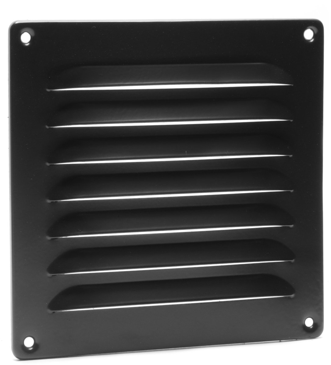 ALU schoepenrooster 160x160mm zwart