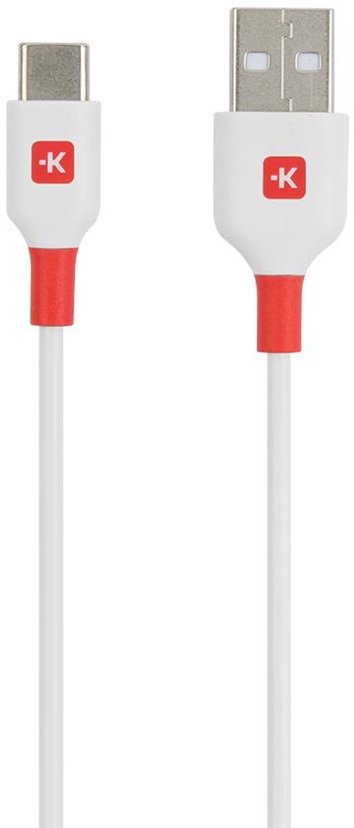 Skross USB-kabel USB 2.0 USB-A stekker, USB-C stekker 1.20 m Wit Rond SKCA0002A-C120CN
