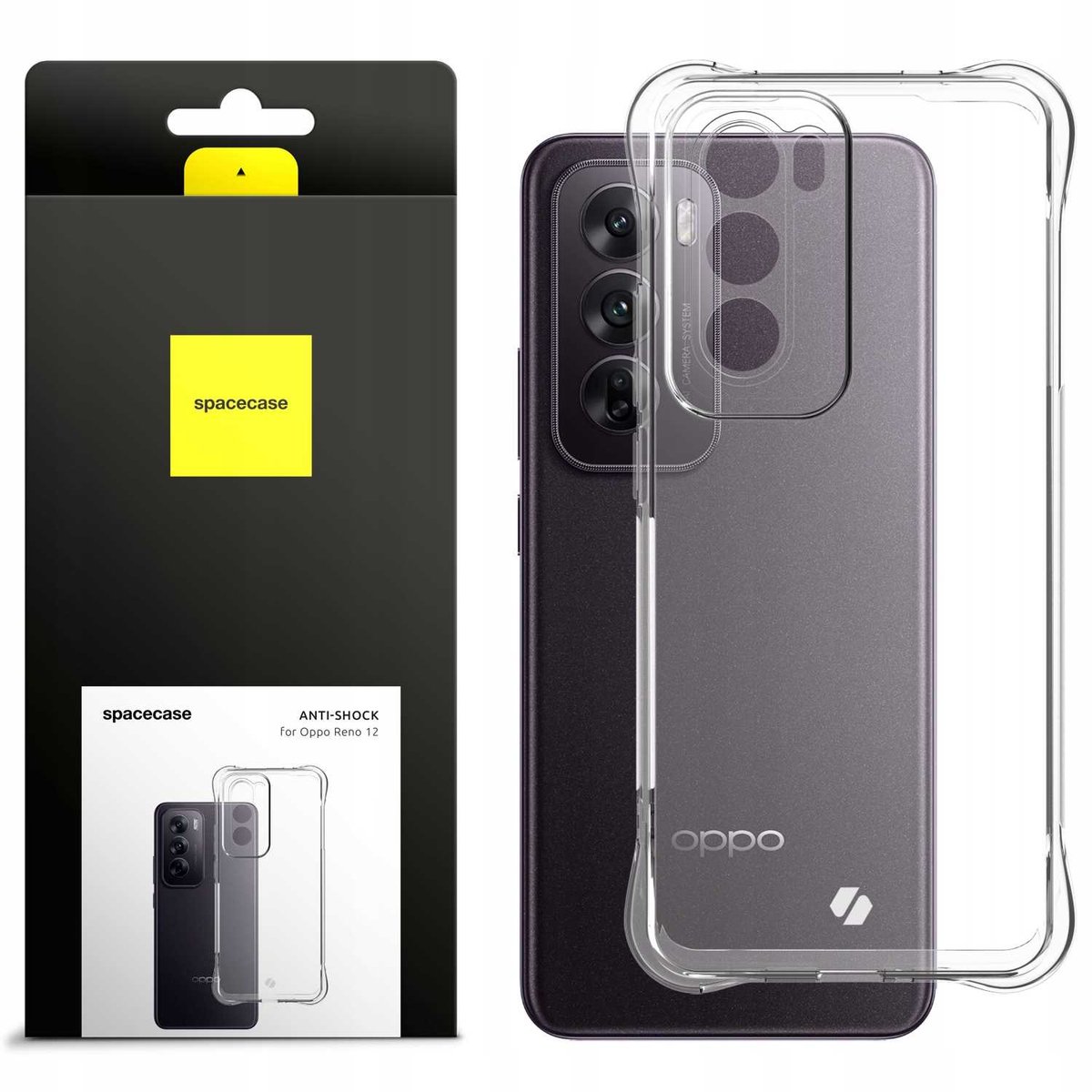 Spacecase Anti-Shock Case Voor Oppo Reno 12 5G Case Cover
