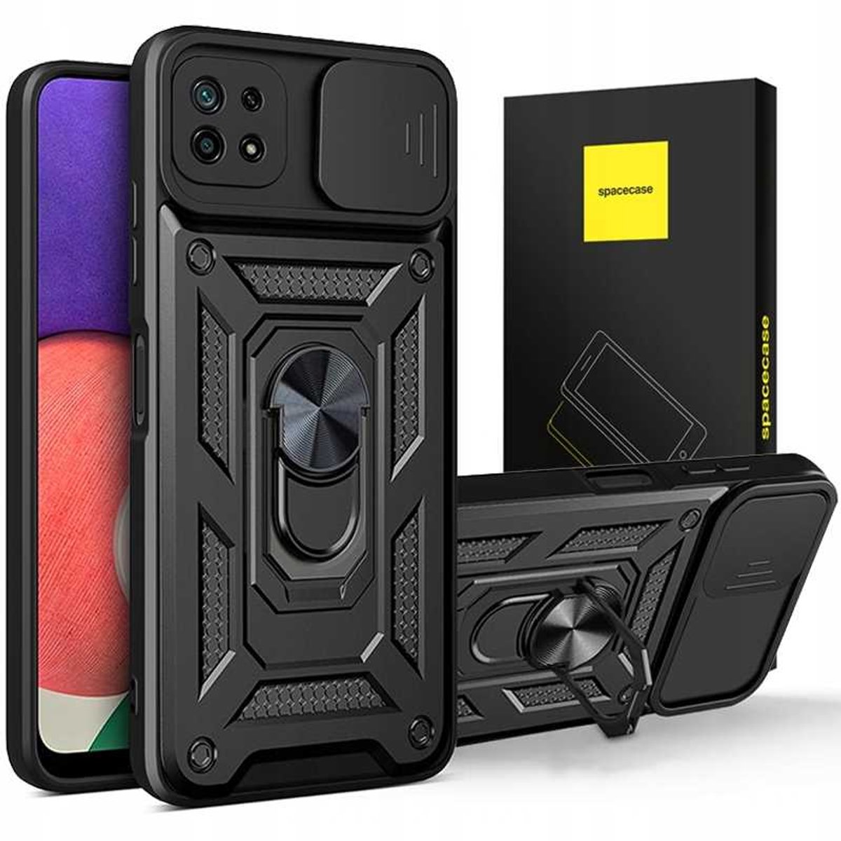 Spacecase Case Case Voor Samsung Galaxy A22 5G Zwart