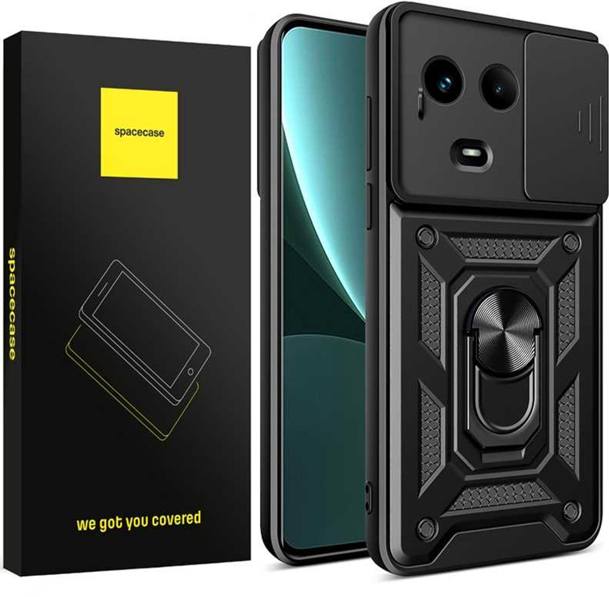 Spacecase Case Cover Voor Realme 11 5G Zwarte Telefoon