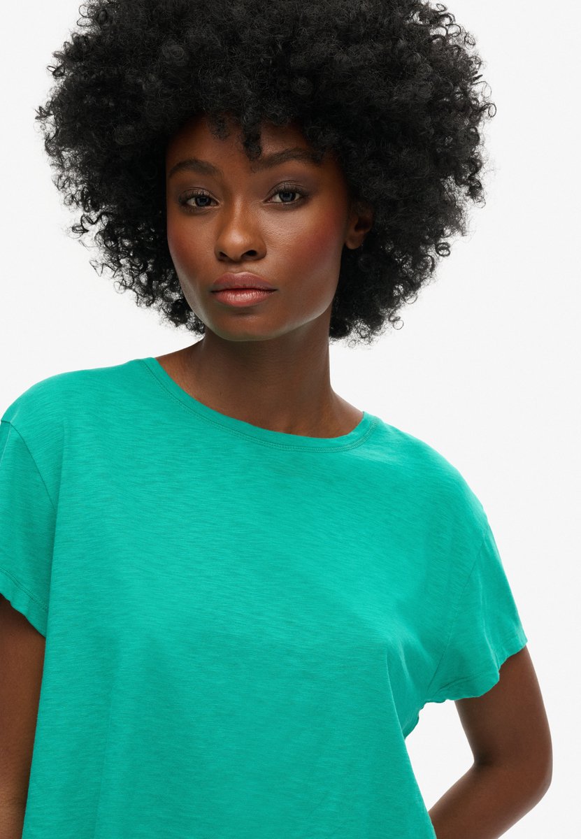 Superdry Kort Slouchy T-shirt Dames T-shirts Groen