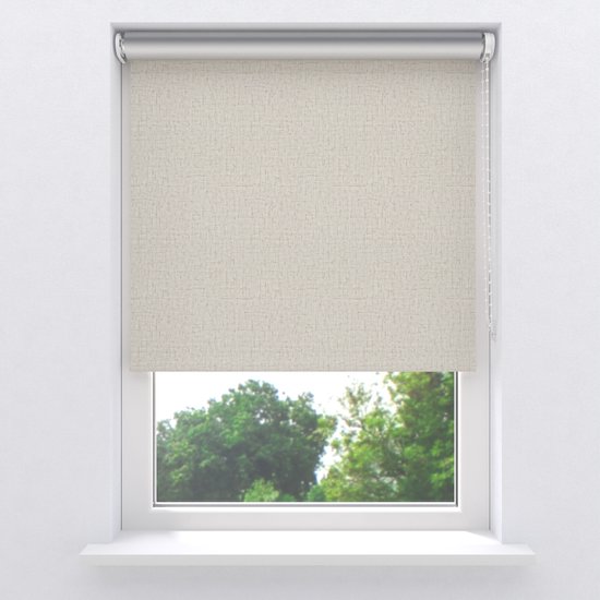 Blindecor Ara Lichtdoorlatend rolgordijn linnen, Easy Fix, Beige, 67 x 180 cm