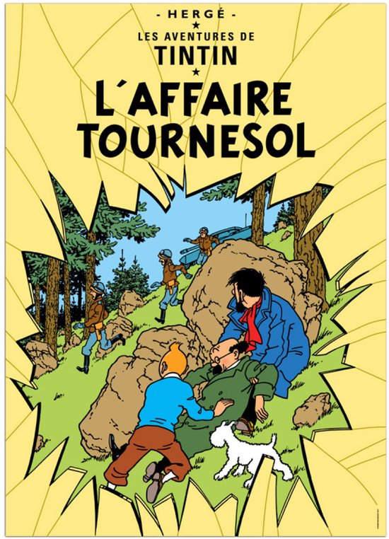 Affiche Tintin L'Affaire Tournesol 50 x 70 cm