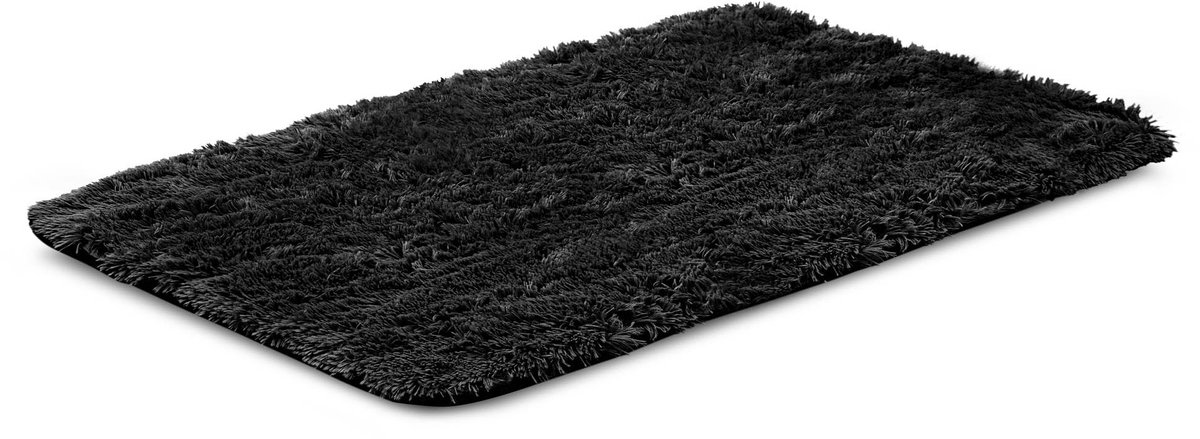 ANTI-SLIP SHAGGY TAPIJT 80x120 cm ZWART