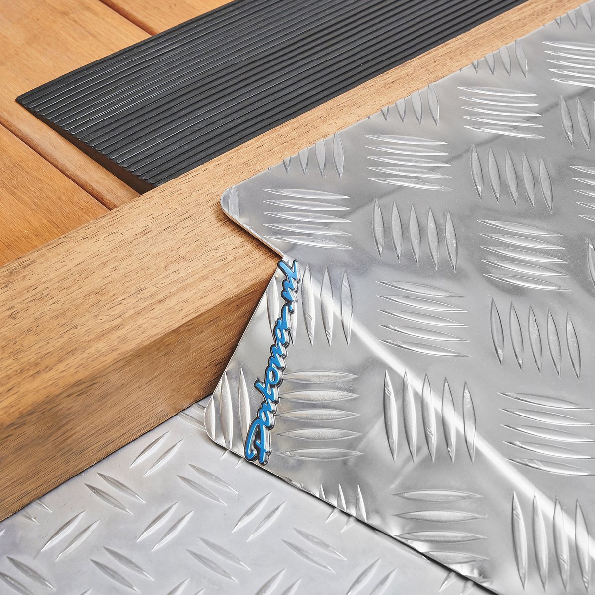Goedkoopste Datona® - Aluminium drempelhulp kort 6 - 9 cm rubberen drempelhulp 15 mm