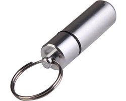 Waterdichte Sleutelhanger - Medicatie Pillenkoker - Medicijnkoker - Waterproof Pill Case - Zakformaat - Grijs