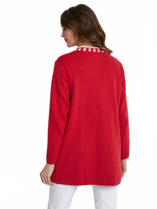 Long cardigan en coton tricoté