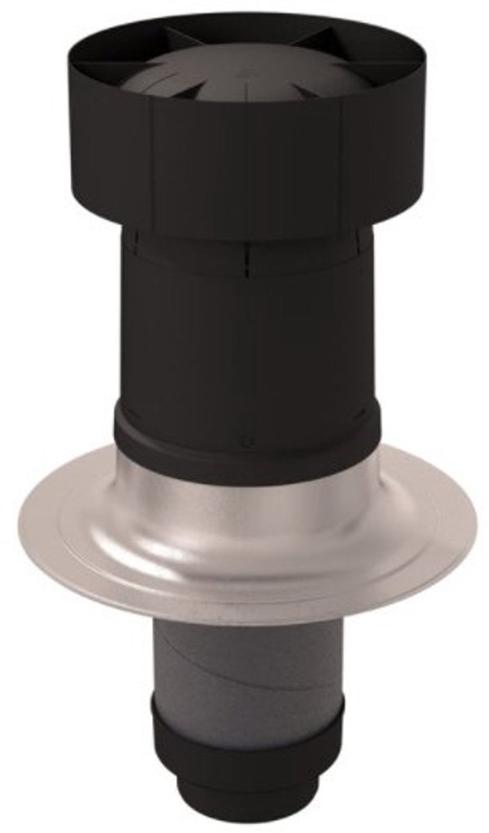 Ubbink Geïsoleerd leidingsysteem DDV ventus dakdoorvoer 0 180/200 zwart