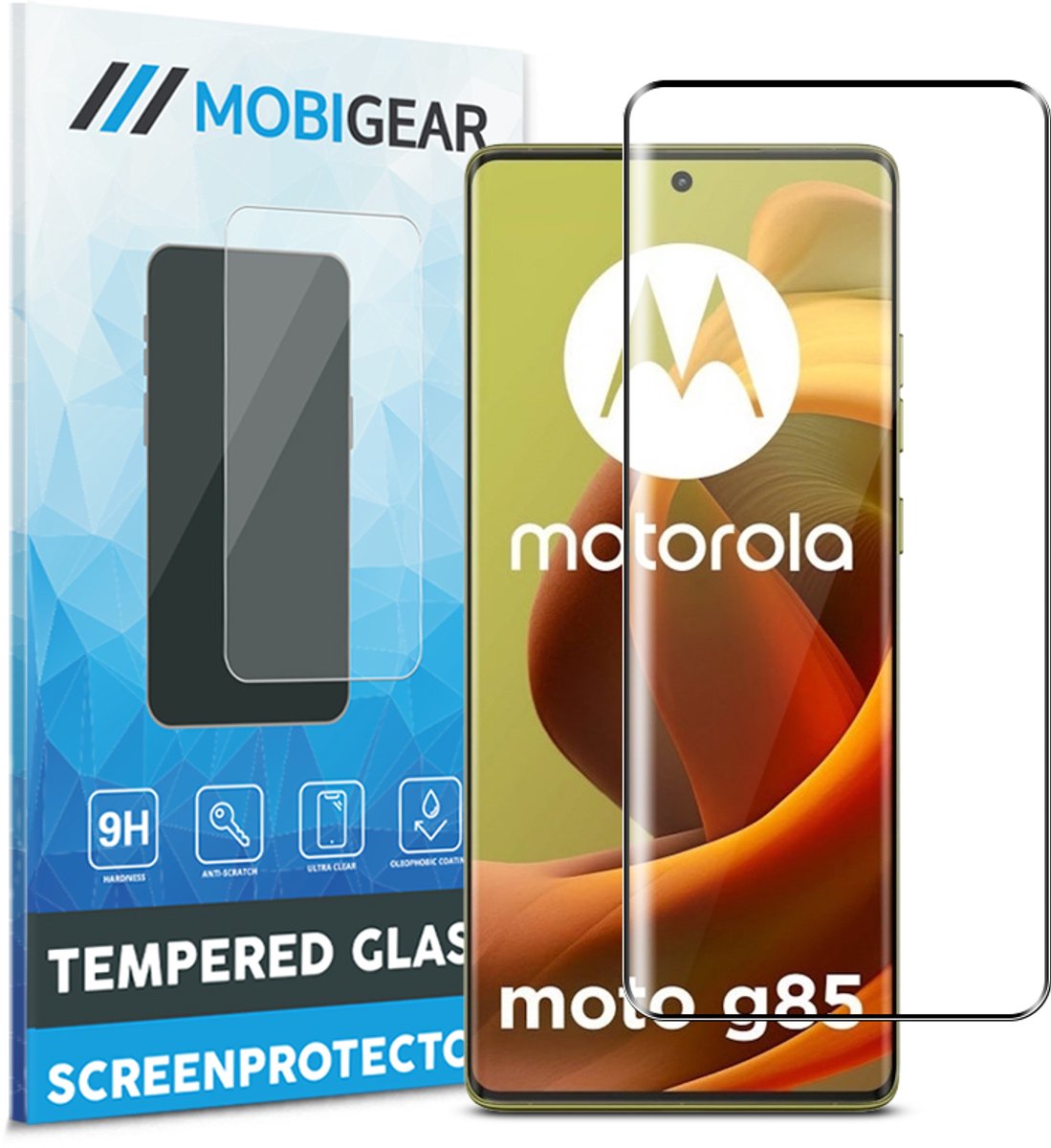 Mobigear Screenprotector geschikt voor Motorola Moto G85 Glazen | Mobigear Premium Screenprotector - Case Friendly