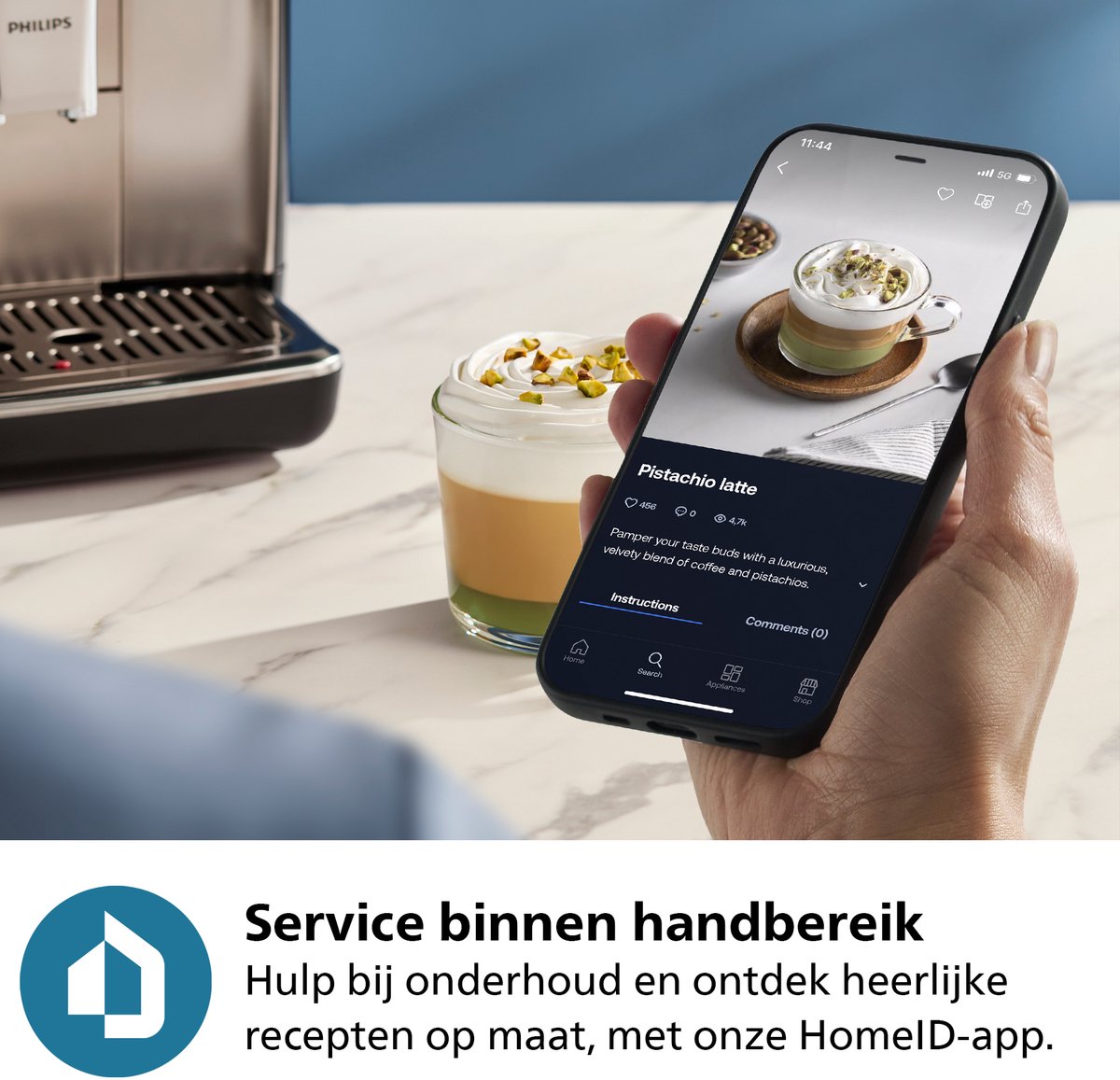 Philips 5400 Series - Espressomachine - 12 Verschillende Dranken - LatteGo Melksysteem - Keramische molen - AquaClean Filter - Volautomatisch - Zwart & Zilver - Koffiemachine met bonen - EP5447/90 — afbeelding 7