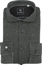 Blue Industry Overhemd Print Olijf - Maat 38 - Heren - Overhemden Casual