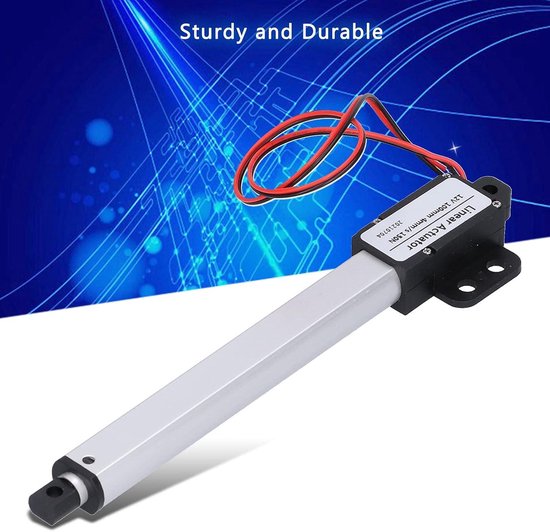 DC 12 V 100 mm lineaire techniek-actuatoren, lineaire actuator, interne eindschakelaar, geluidsarme elektrische mini-lineaire actuator voor de industriële landbouw, 100-8 mm/s-70 N