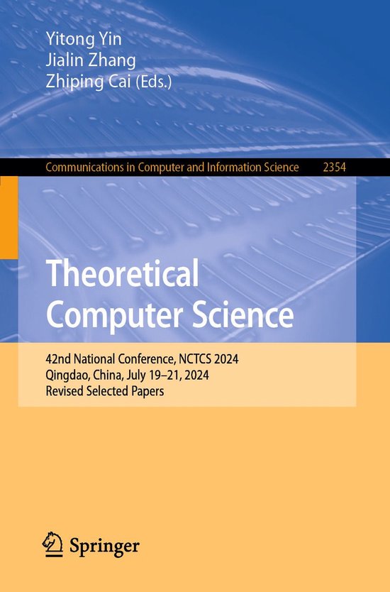 Springer Nature Proceedings Computer Science - Theoretical C ... - cover