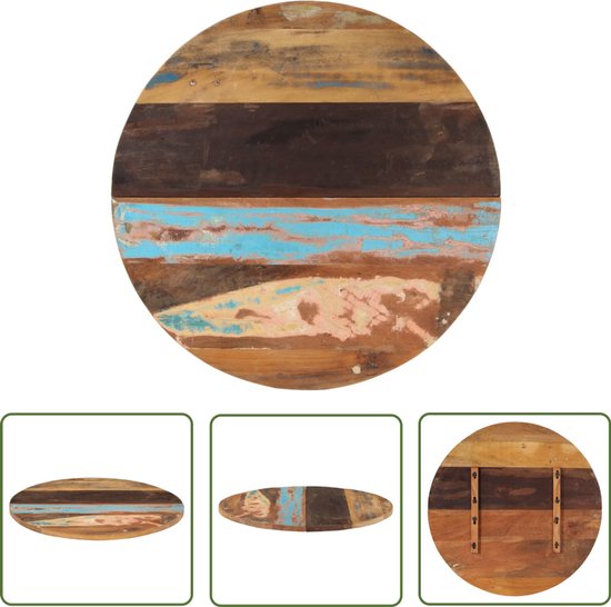 Table à manger vidaXL Tafelblad rond 2,5 cm 70 cm massief teakhout48985 Table à manger vidaXL Tafelblad rond 2,5 cm 70 cm massief teakhout48985