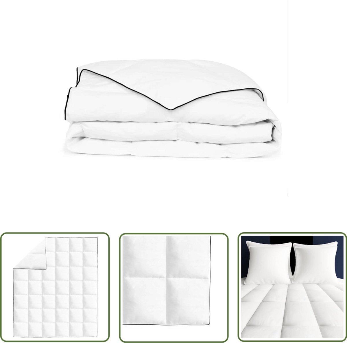 vidaXL Winterdekbed - 200x220 cm - Dons - Wit Winterdekbed - Dekbed - Eendenvulling - Donsvulling - Microvezel