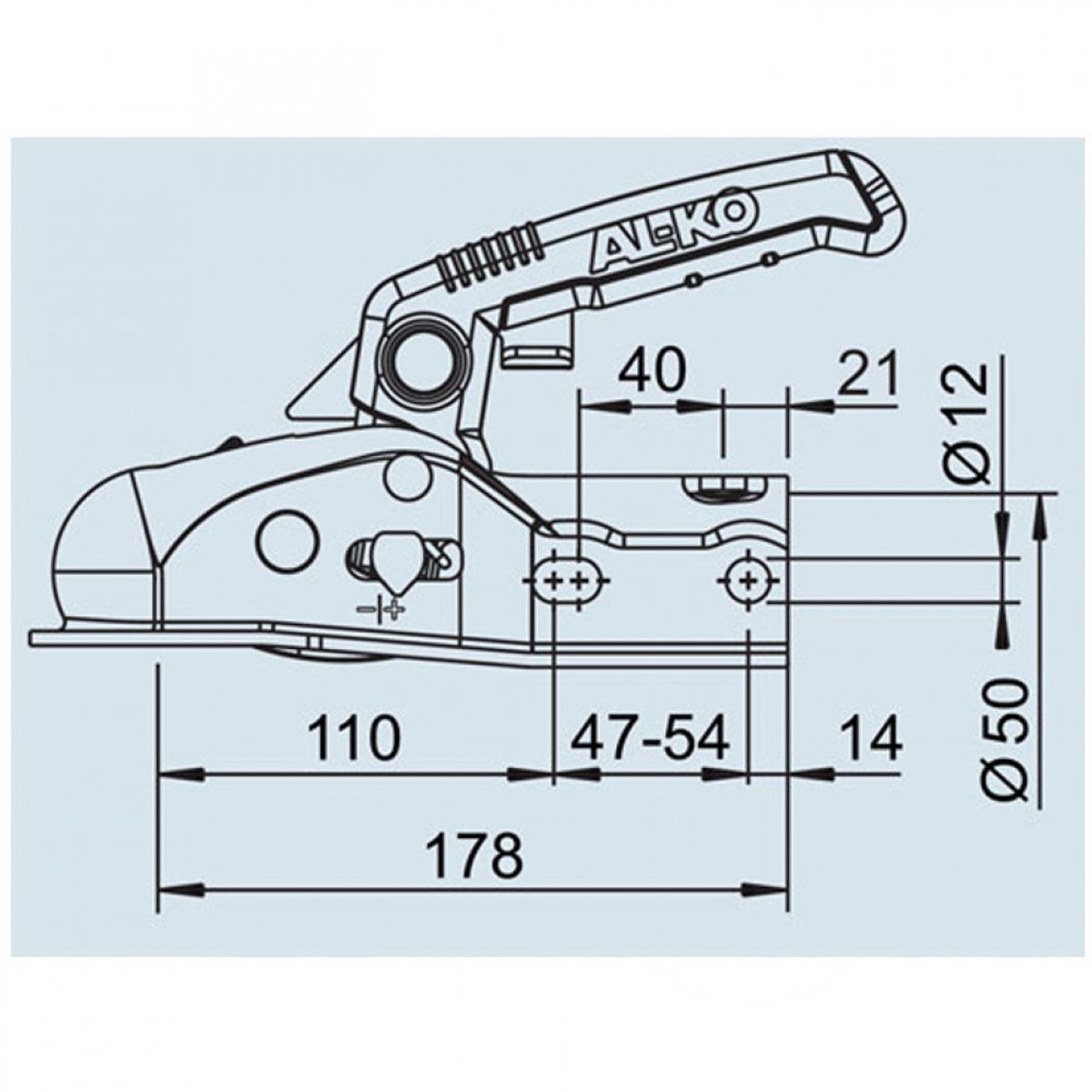 AL-KO koppeling AK161 met Soft-Dock, opvulbussen voor 35-, 45mm en slot