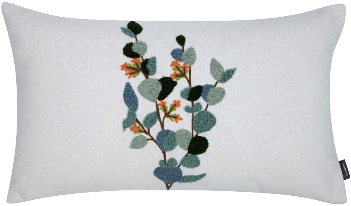 Selma Kussen Eucalyptus wit 30x50cm