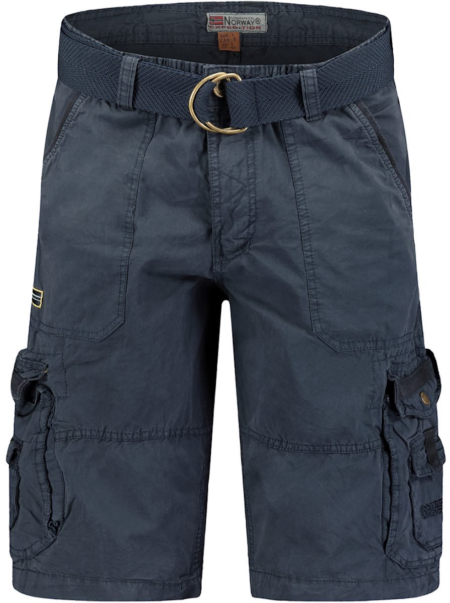 Geographical Norway Korte Broek Met Riem Perou Navy - 3XL