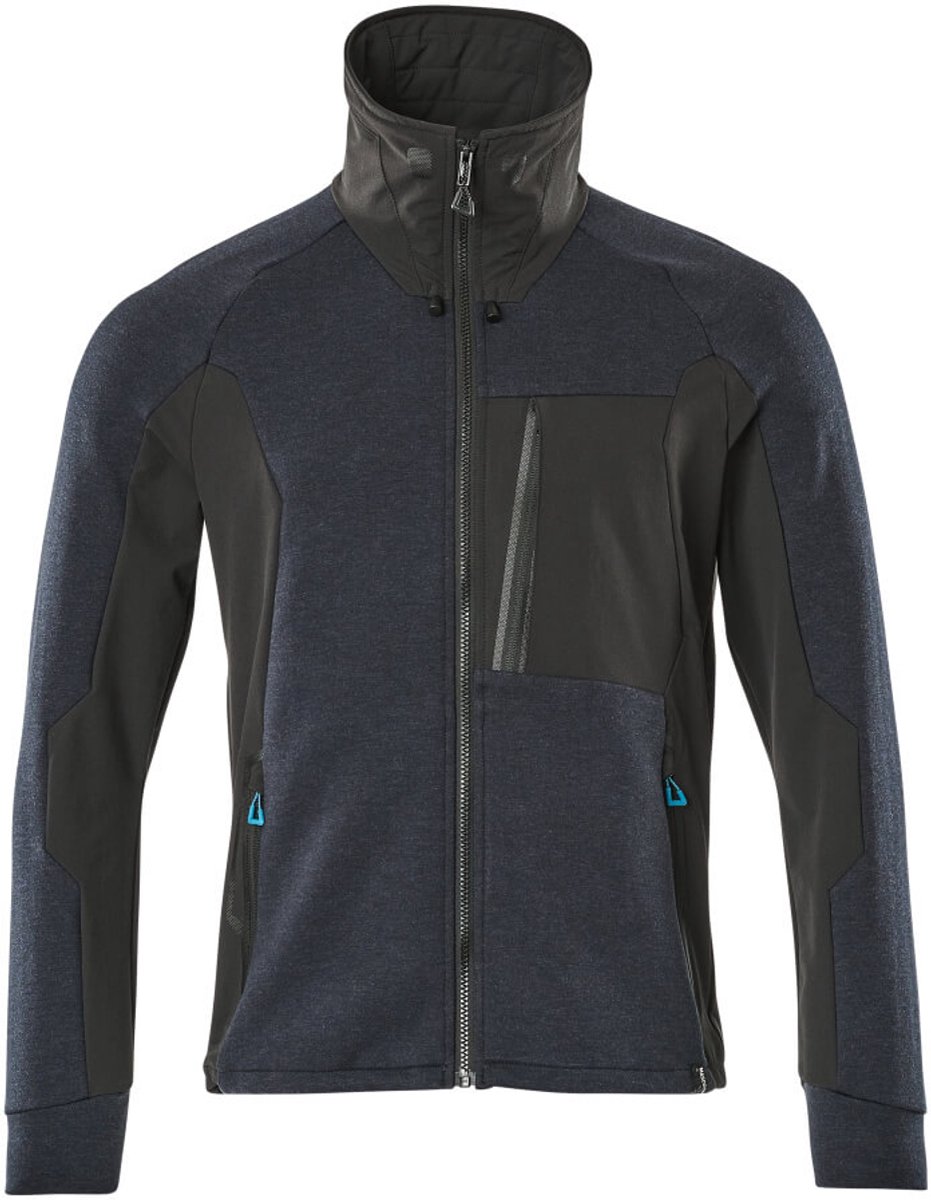 Mascot Advanced Sweatshirt met rits 17484-319 - donkermarine/zwart - 3XL