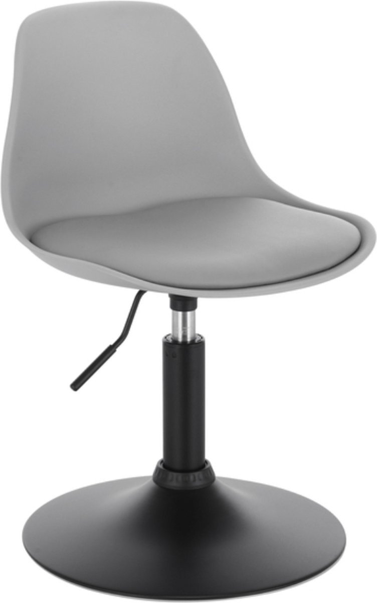 Bolt Edge Mini Barkruk - Grijs - Kunstleer - Verstelbaar - Zithoogte 37-49cm - Keuken