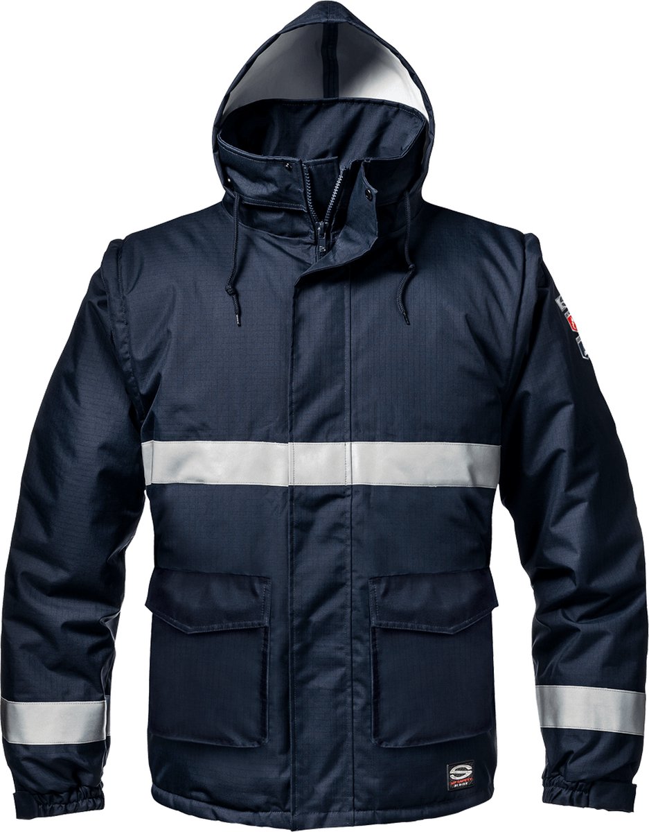 SIR SAFETY MICROLINES Gevoerde Werkjas HEREN Veiligheidsjas Donkerblauw - Waterdicht - Afneembare Mouwen - Antistatisch