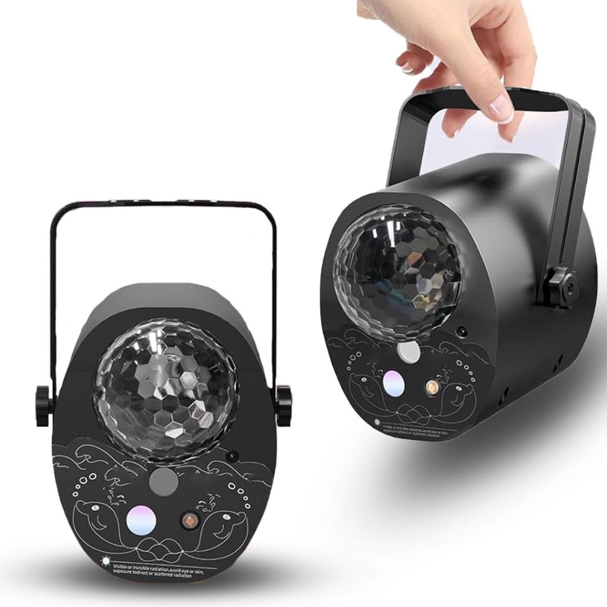VELTRR® Discolamp Kinderen - Discobal - Feestverlichting met Afstandsbediening - Zwart