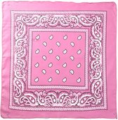 6 Stuks - Paisley Bandana's - Paisley Boeren Zakdoek - Bandana - hoofddoek - roze